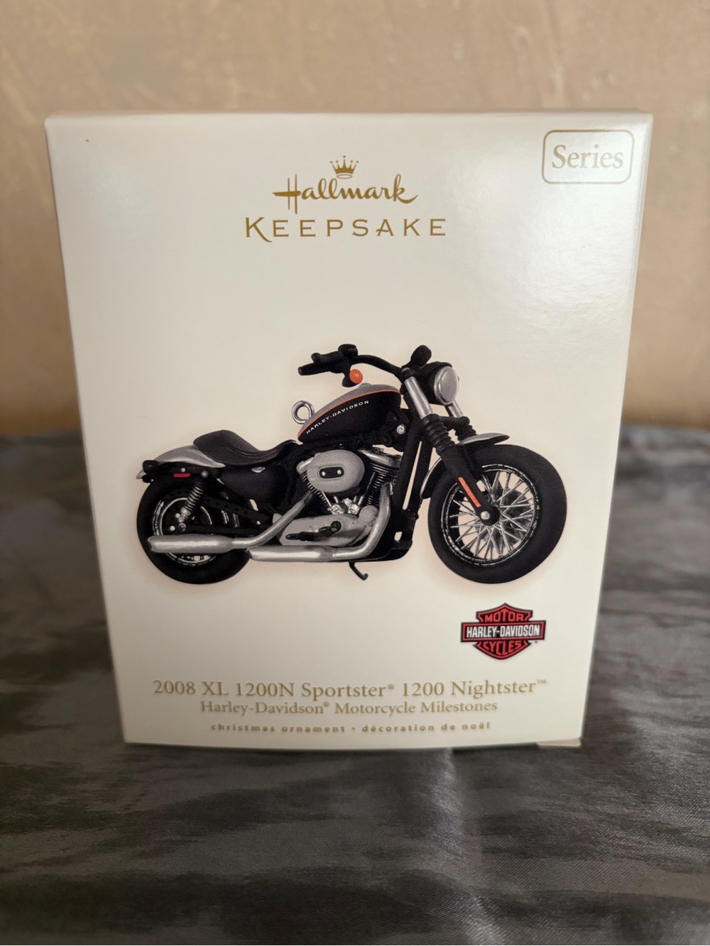 Harley-Davidson Black & Silver 2008 XL 1200N Sportster Ornament